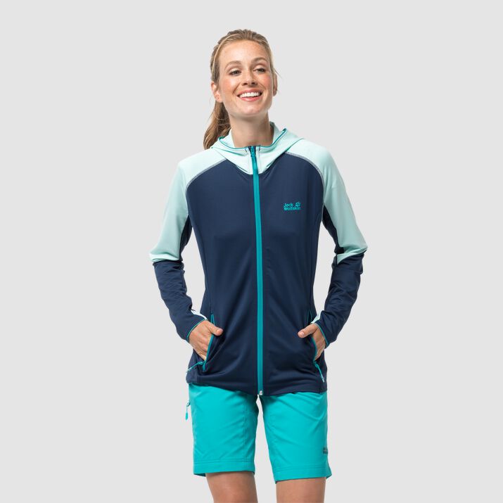 Chamarra Polar Jack Wolfskin Hydro 3 Mujer Azul Marino Mexico-1926813